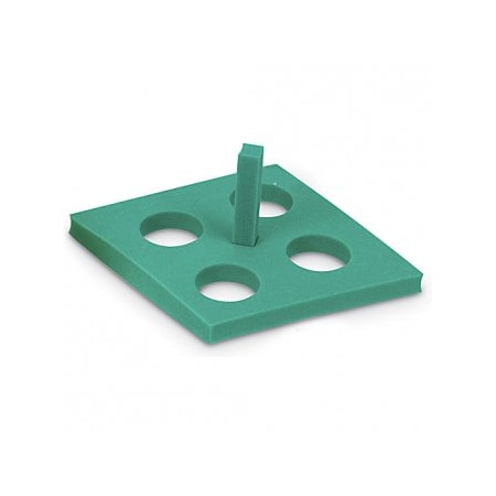 Heathrow Scientific Floating Foam Tube Rack, Green, 4x50ml, 5/pk, 5PK 248923